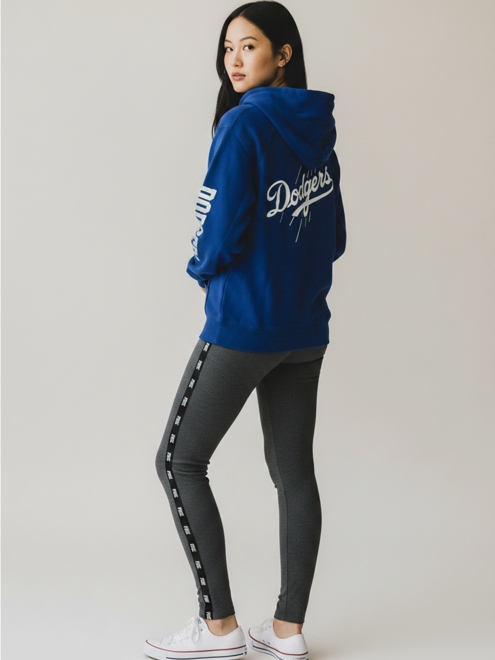 PINK Victoria's Secret Royal Blue LA Logo Hoodie